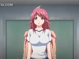 Pink haired anime diva cunt fucked against the