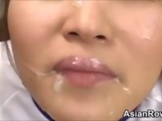 Ugly Asian girlfriend being used And Cummed On