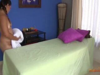Attractive Thai damsel seduced and fucked by her masseur